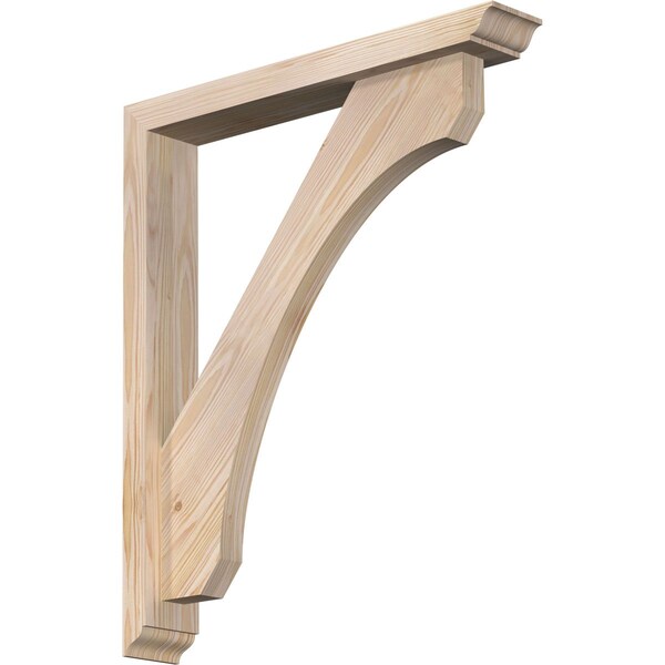 Ekena Millwork Legacy Traditional Smooth Bracket w/ Offset Brace, Douglas Fir, 3 1/2"W x 22"D x 26"H BKT0402X22X26LEC01SDF - main